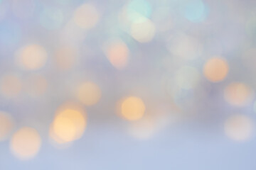 abstract bokeh background. christmas bokeh. blue blurred background. silvery shine