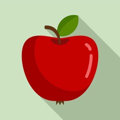 Newton red apple icon. Flat illustration of Newton red apple vector icon for web design