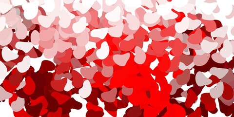 Light red vector template with abstract forms.