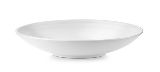 empty white bowl on white background