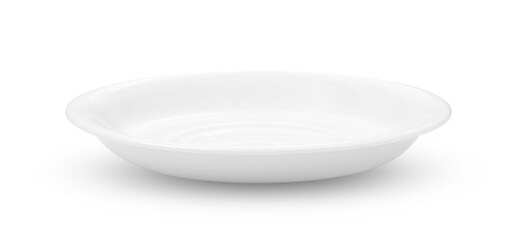 empty white plate on white background