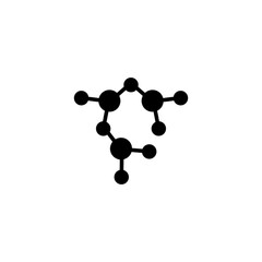 atom and molecule icon set vector symbol