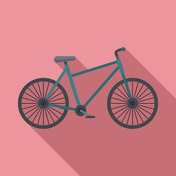 French bike icon. Flat illustration of french bike vector icon for web design