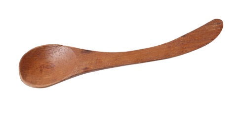 wooden salad spoons on white background