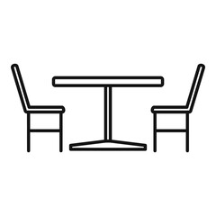 France street cafe furniture icon. Outline france street cafe furniture vector icon for web design isolated on white background