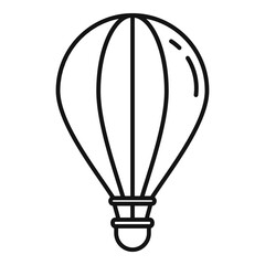 French air balloon icon. Outline french air balloon vector icon for web design isolated on white background