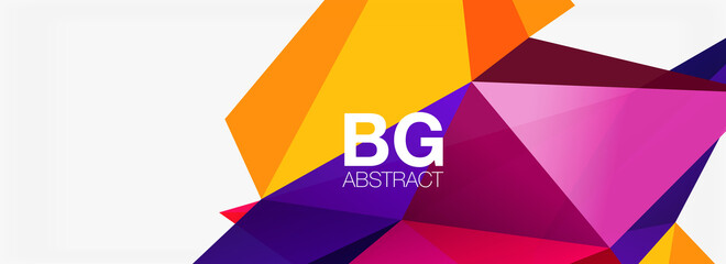 3d mosaic abstract backgrounds, low poly shape geometric design