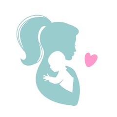 Girl with a baby in her arms