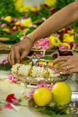 Religious rituals, traditional Hindu wedding , South India