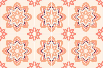 Traditional color ornate portuguese decorative tiles azulejos.