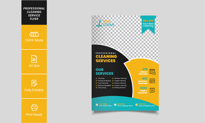 Professional Cleaning service flyer template for company purpose