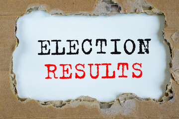 Election results inscription. Polls recap. Voting overview