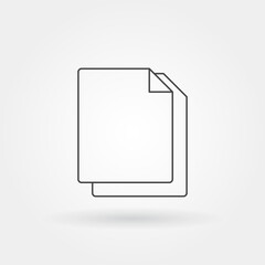 paper document single isolated icon with modern line or outline style