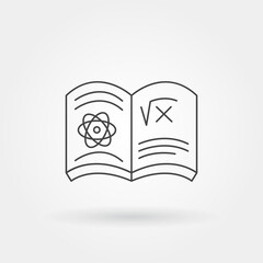 science books single isolated icon with modern line or outline style
