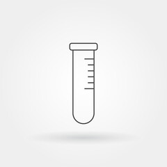tube laboratory single isolated icon with modern line or outline style