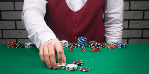 the croupier raises the bet in the table game blackjack