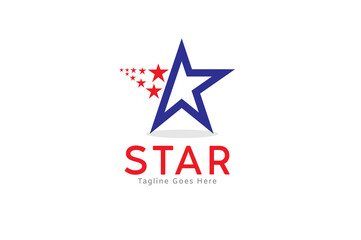Star Logo, Flat design logo template element, vector illustration