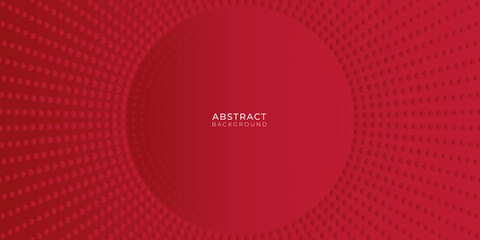 Abstract red geometric circle with dots pattern texture background modern digital technology style. 