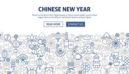 Fototapeta na wymiar Chinese New Year Banner Design