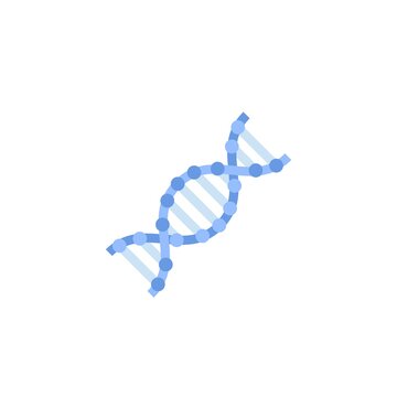 DNA icon in flat style. Vector illustration.