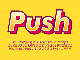 Obraz premium Double Layered Pop Art Text Effect