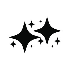 Shine icon, Clean star icon on white background