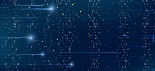 Obraz premium Abstract virtual digital stream