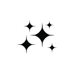 Shine icon, Clean star icon on white background