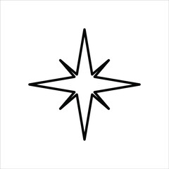 Obraz premium Shine icon, Clean star icon on white background