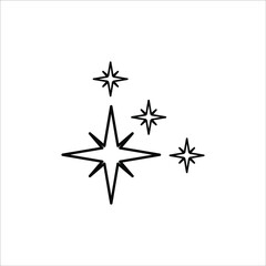 Fototapeta premium Shine icon, Clean star icon on white background