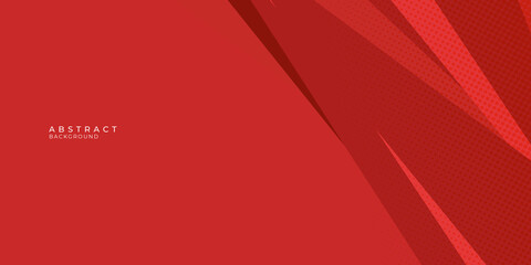 abstract red presentation background with geometric shapes design with line and halftone