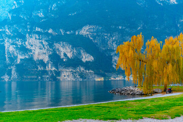 autumn on lake Garda in Italy