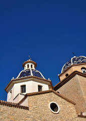 Fototapeta na wymiar Historic cathedral in Altea, Alicante - Spain