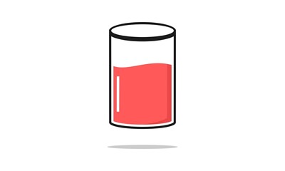 Drink glass illustration vector icon