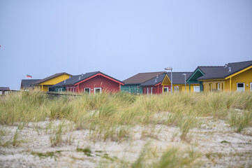 Hütten auf Helgoland Düne
