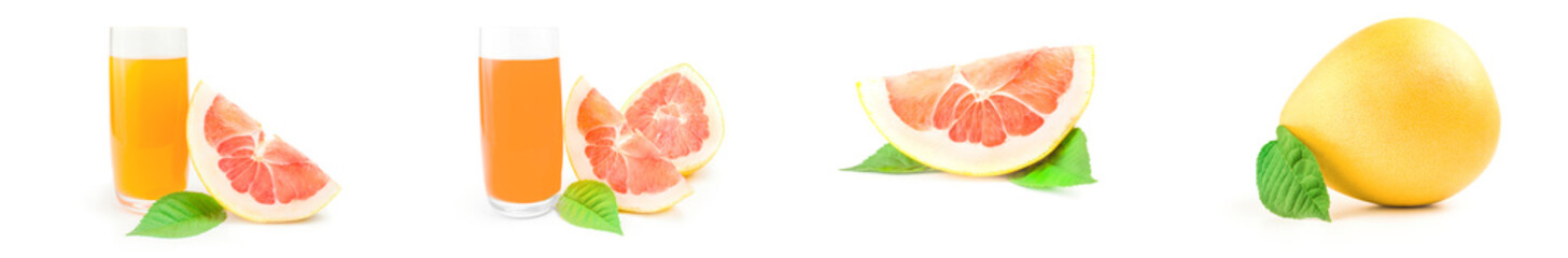 Collection of pummelo on a background