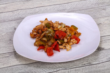Roasted pork with vegetables