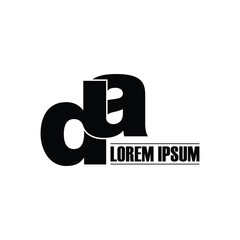 Letter DA simple logo design vector