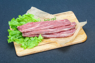 Raw Thick pork steak for cooking