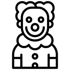 Clown costume icon, Halloween costume party
