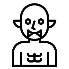 Goblin costume icon, Halloween costume party