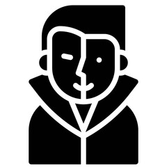 Phantom mask costume icon, Halloween costume party