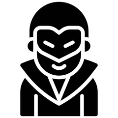 Phantom thief costume icon, Halloween costume party