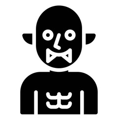 Goblin costume icon, Halloween costume party