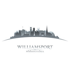 Naklejka premium Williamsport Pennsylvania city silhouette white background