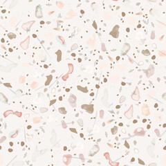 Terrazzo Texture Vector. Flooring Seamless Pattern