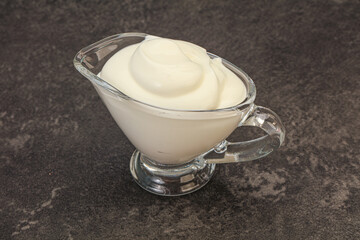 Sour cream in the bowl