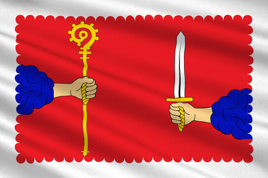 Flag of Haute-Loire in Auvergne-Rhone-Alpes region in France