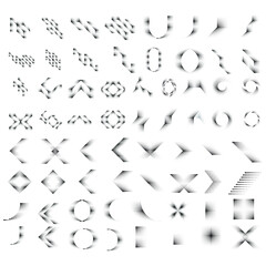 Linear halftone dots Design .elements for your design.Striped direction. vector illustration