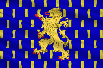 Flag of Nevers in Nievre in Burgundy, France